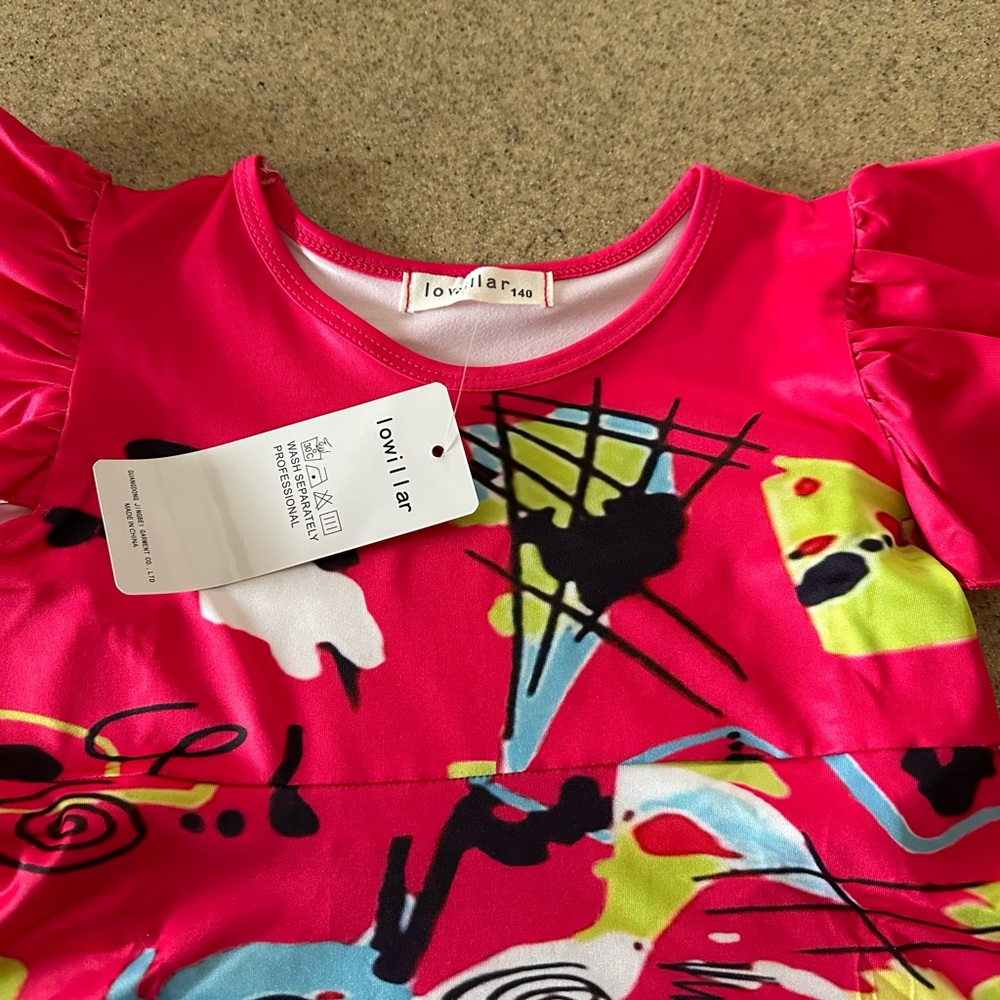 I owil lar Girls Pull On Multi Color Printed Size 140/9-10 US BNWT - Picture 4 of 4